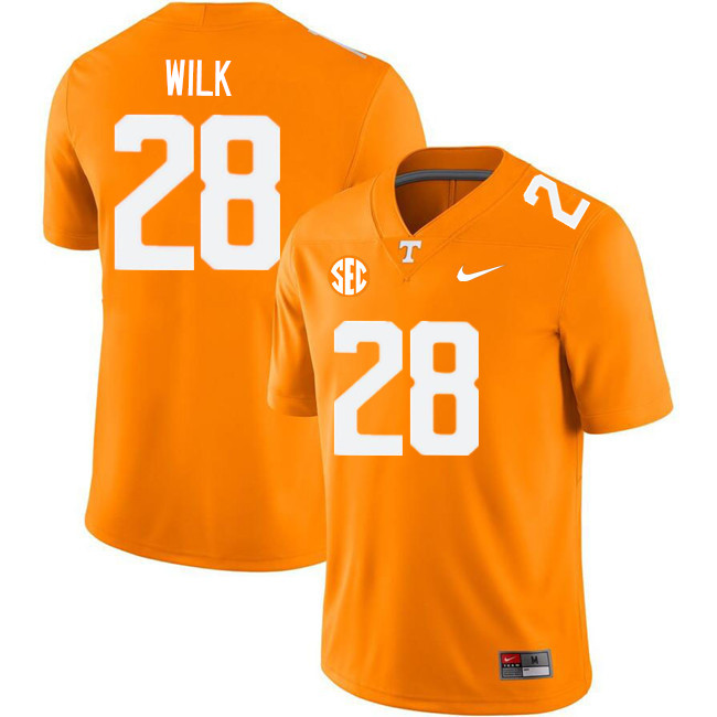Men #28 Patrick Wilk Tennessee Volunteers College Football Jerseys Stitched Sale-Orange - Click Image to Close